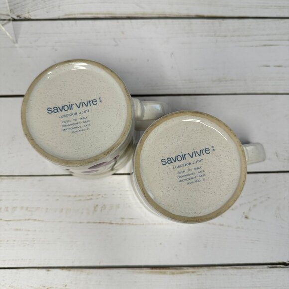 Set of 2 Savior Vivre Lucious Coffee Tea Mug with Saucer Fruit Motif JJ017 - Picture 8 of 12